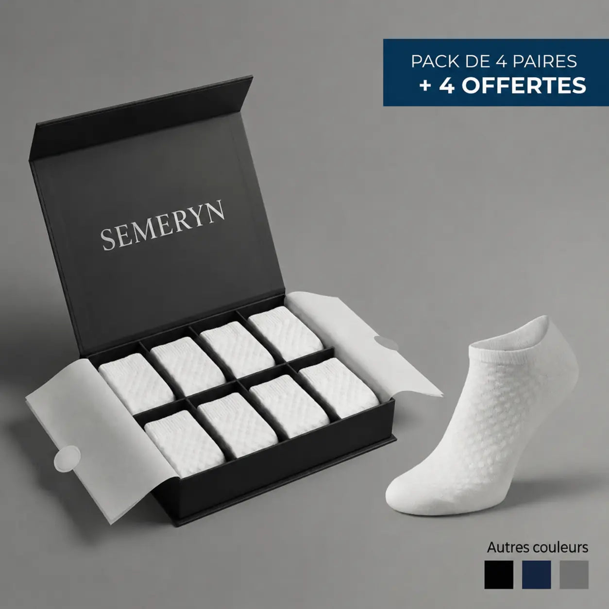 Semeryn BambooFeet - Chaussettes courtes Premium en Bambou