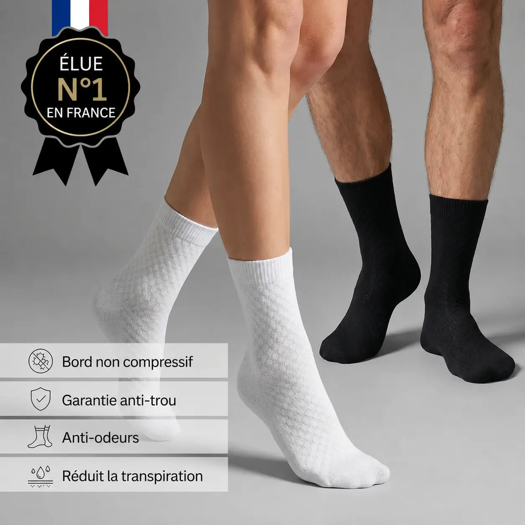 Semeryn BambooFeet - Chaussettes Mi-Mollet Premium en Bambou