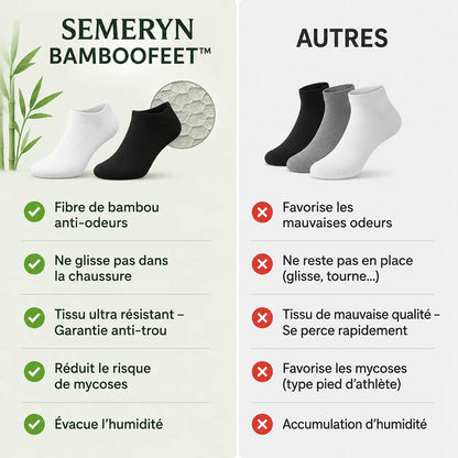 Semeryn BambooFeet - Chaussettes courtes Premium en Bambou