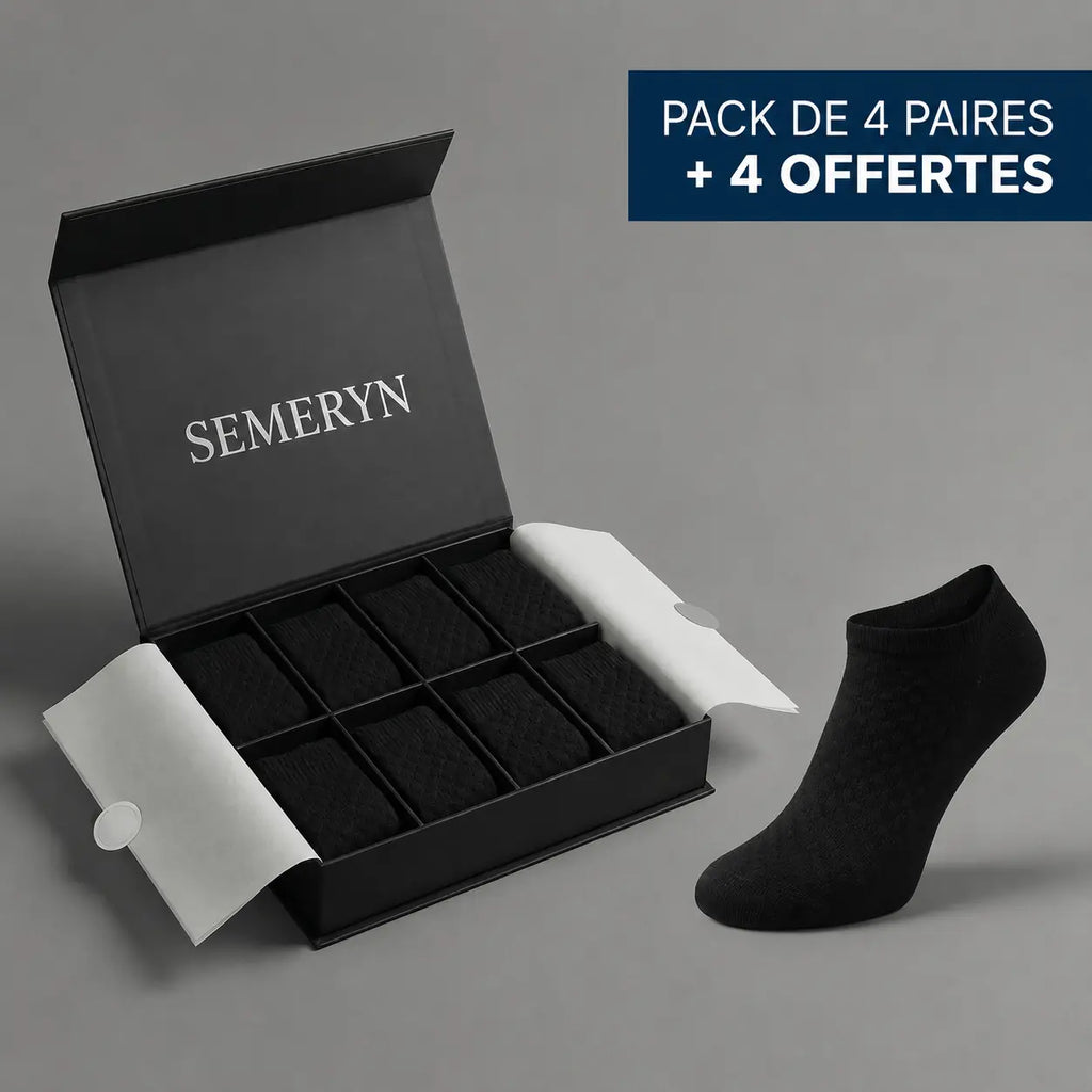 Semeryn BambooFeet - Chaussettes courtes Premium en Bambou