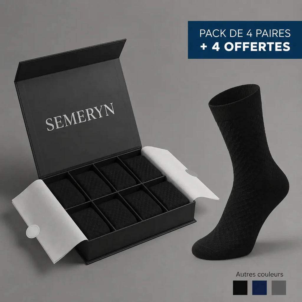 Semeryn BambooFeet - Chaussettes Mi-Mollet Premium en Bambou
