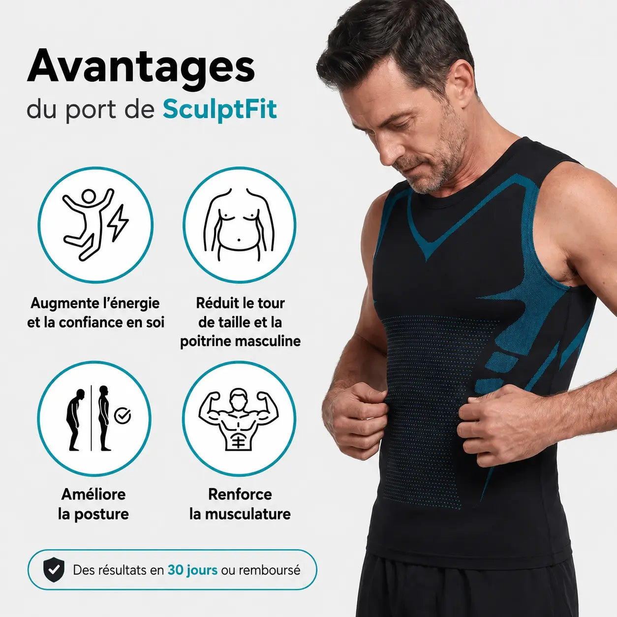 SculptFit™ 4.0 Enfin, une journée où vous ne pensez plus à votre ventre.