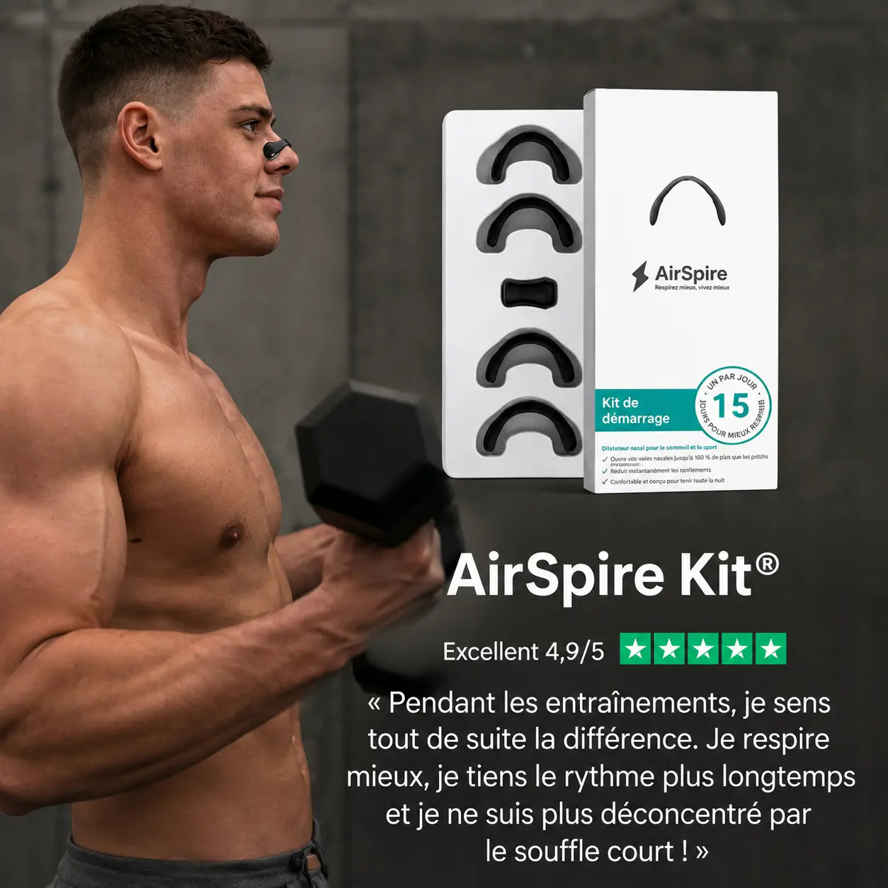 AirSpire™ - Kit Magnétique Nasal pour la Respiration