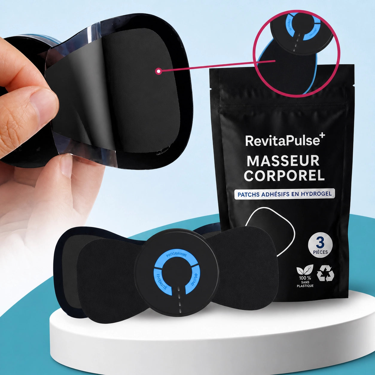 Pads Adhésifs - Pour le masseur RevitaPulse™